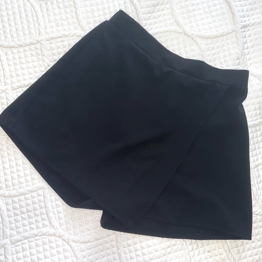 Skort black mini skit shorts